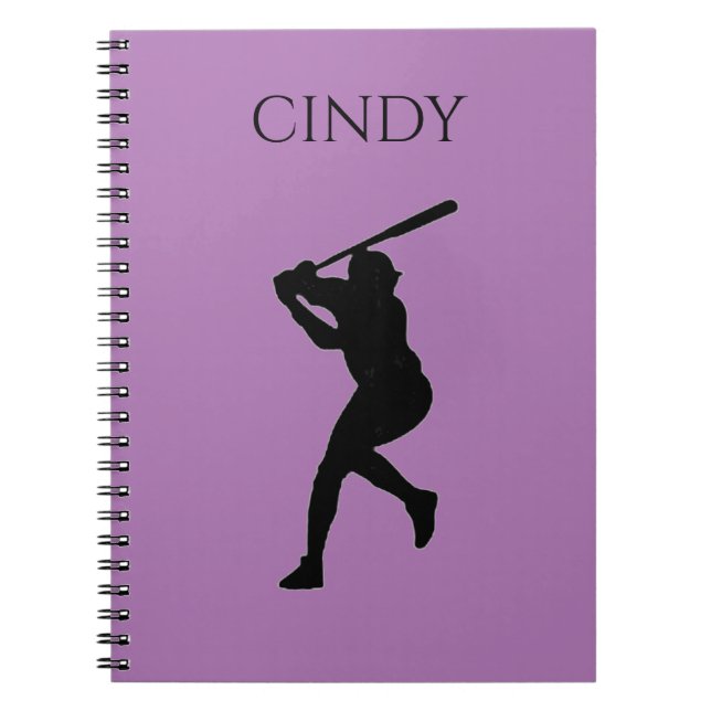 BASEBALL SCHOOL NOTEBOOK MED ANPASSAT NAMN. ANTECKNINGSBOK (Framsidan)