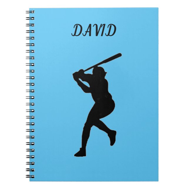 BASEBALL SCHOOL NOTEBOOK MED ANPASSAT NAMN. ANTECKNINGSBOK (Framsidan)