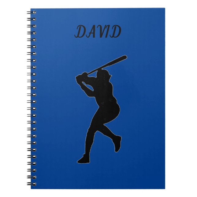 BASEBALL SCHOOL NOTEBOOK MED ANPASSAT NAMN. ANTECKNINGSBOK (Framsidan)