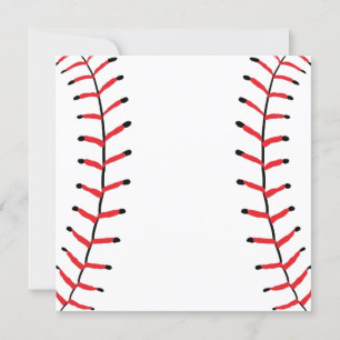 Baseball Seams Sports Stil Baseball Tema Inbjudningar