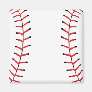 Baseball Seams Sports Stil Baseball Tema Magnet