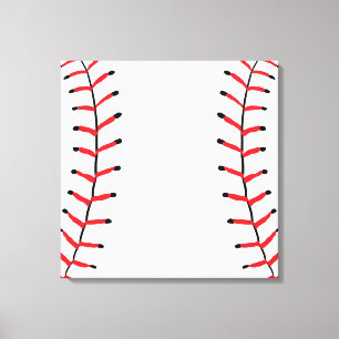 Baseball Seams Sports Stil Baseball Theme Canvastryck