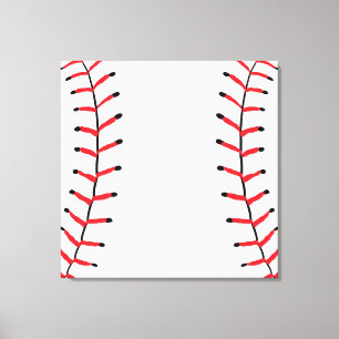 Baseball Seams Sports Stil Baseball Theme Canvastryck