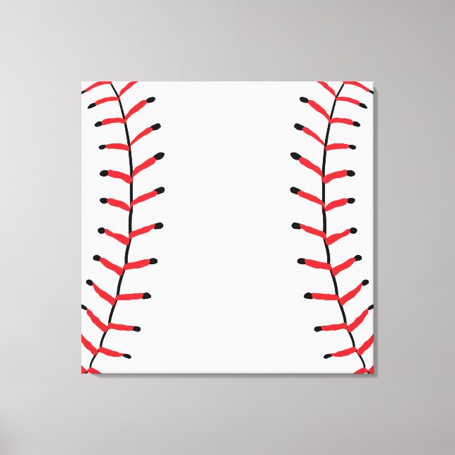 Baseball Seams Sports Stil Baseball Theme Canvastryck (Framsida)