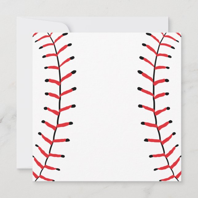 Baseball Seams Sports Stil Baseball Theme Julkort (Framsida)