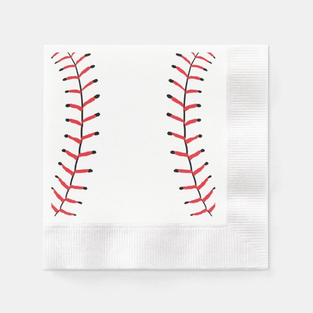 Baseball Seams Sports Stil Baseball Theme Pappersservett (Framsidan)