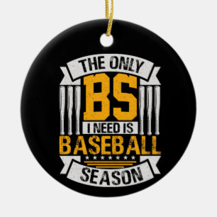 Baseball Season behövs bara. Julgransprydnad Keramik