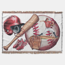 Baseball Season Manar grundläggande T-Shirt Filt