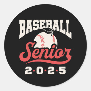 Baseball Senior Class 2025 Runt Klistermärke