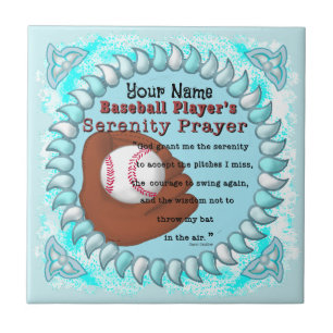 Baseball Serenity Prayer Kakelplatta