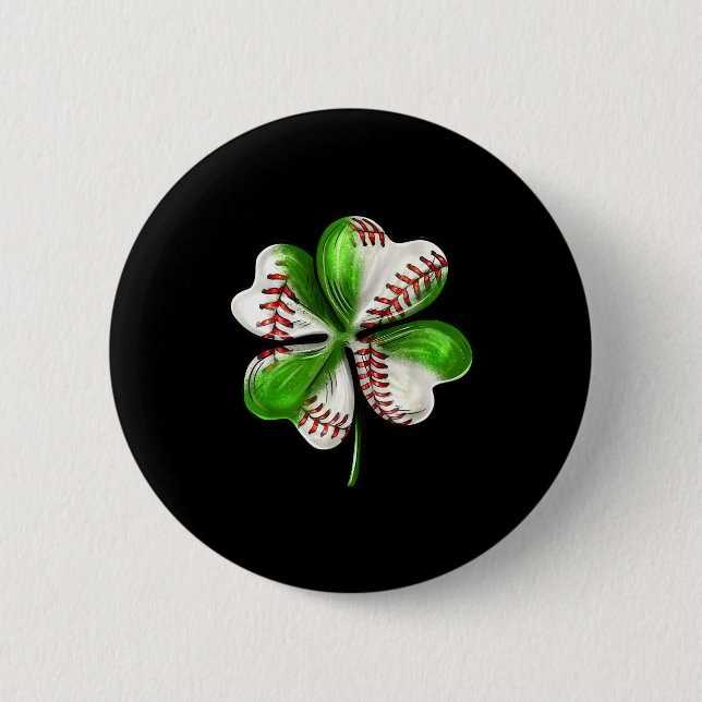 Baseball Shamrock St Patrick's Day Clover With Bas Knapp (Framsida)