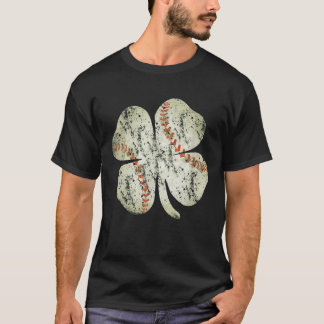 Baseball Shamrock St patricks day Pitcher Hitter B T Shirt
