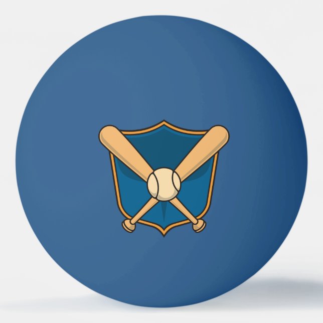 Baseball Shield Blue Pingisboll (Framsidan)