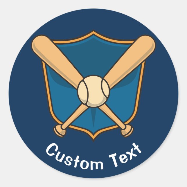 Baseball Shield Runt Klistermärke (Framsida)