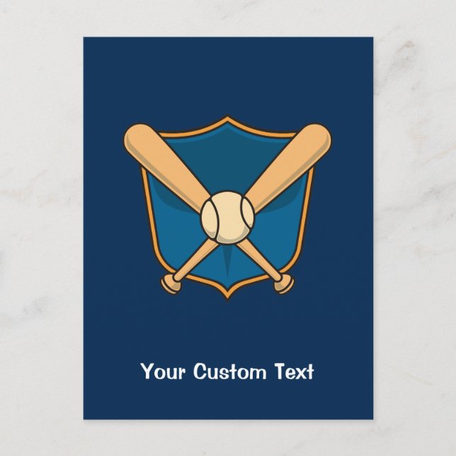 Baseball Shield Vykort (Framsida)