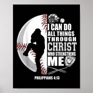 Baseball shirt Kids Girls Christian Jesus Boys Rol Poster