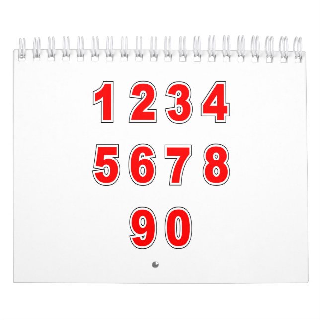 Baseball Shirt Numbers Kalender (Omslag)