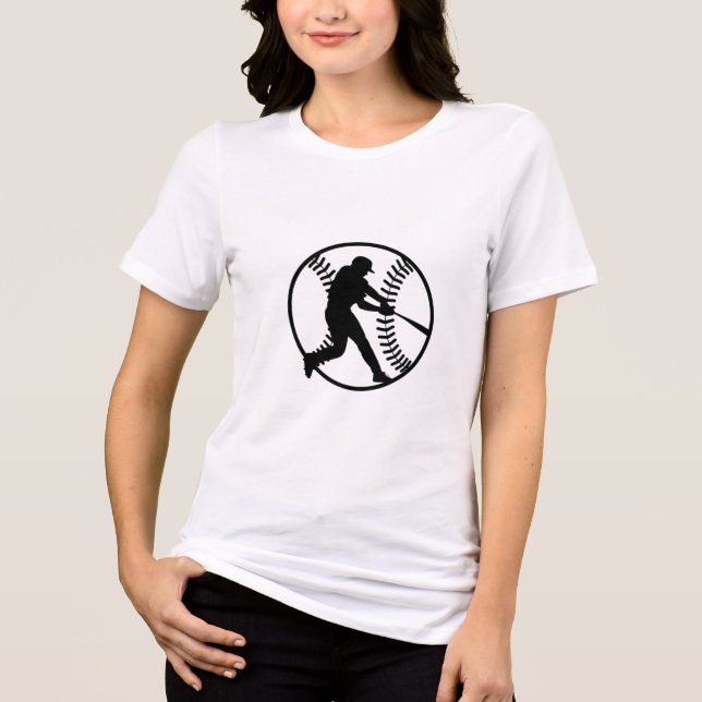 Baseball Silhouette-design T Shirt (Framsida)