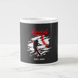 Baseball Silhouette Graphic Design – EST. 1992 Jumbo Mugg