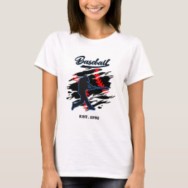 Baseball Silhouette Graphic Design – EST. 1992  T Shirt