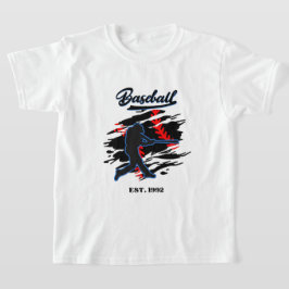 Baseball Silhouette Graphic Design – EST. 1992  T Shirt