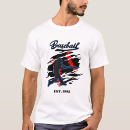Baseball Silhouette Graphic Design – EST. 1992  T Shirt