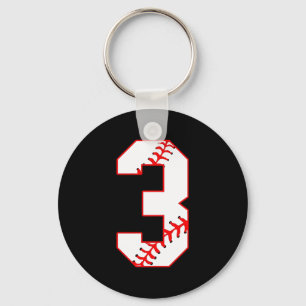 Baseball Sister jag är här för nummer 3 Nyckelring