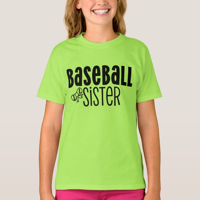 Baseball Sister T Shirt (Framsida)