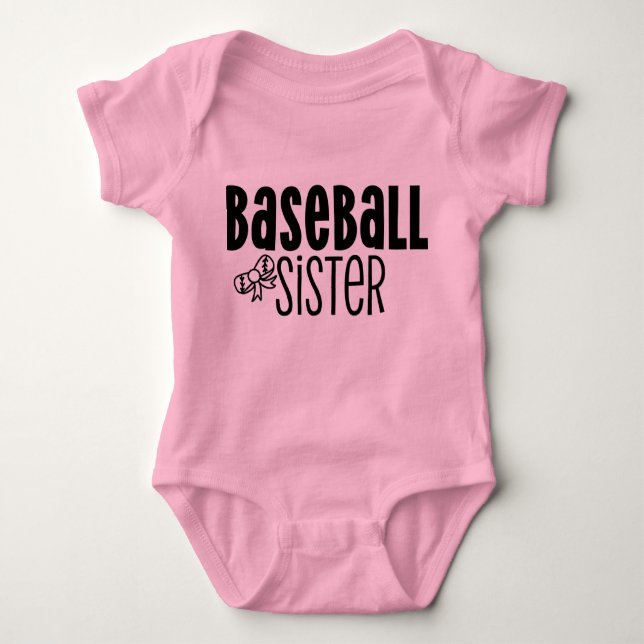 Baseball Sister T Shirt (Framsida)