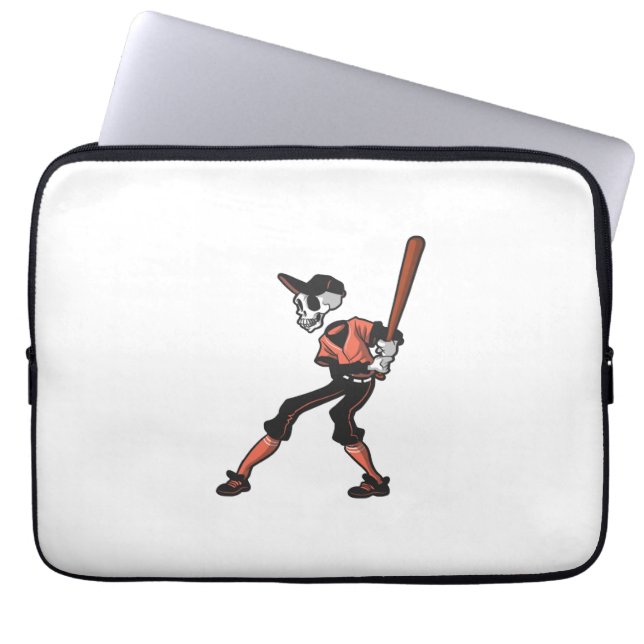 baseball skeleton design for baseball players laptop fodral (Framsidan)