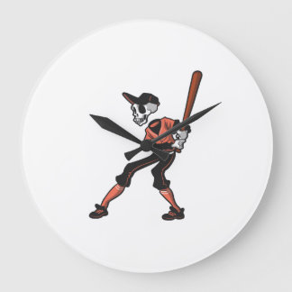baseball skeleton design for baseball players stor klocka