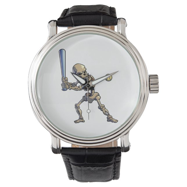 Baseball Skeleton Halloween Armbandsur (Framsida)