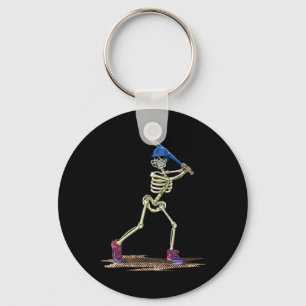Baseball Skeleton Halloween Manar Boys Baseball Ha Nyckelring