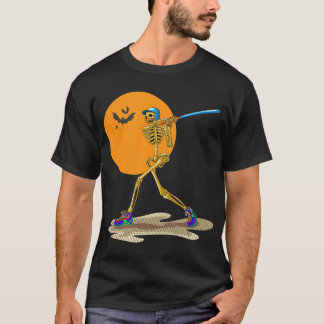 Baseball Skeleton Halloween Manar Boys Baseball Ha T Shirt