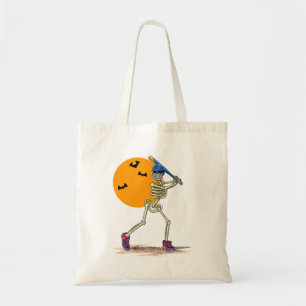 Baseball Skeleton Halloween Manar Boys Baseball Ha Tygkasse