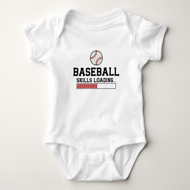 Baseball Skills Loading | Baseball Player T Shirt (Framsida)