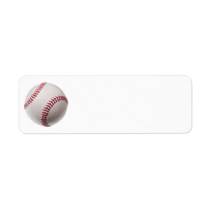 Baseball - skräddarsy baseballbakgrundsmallen returadress etikett
