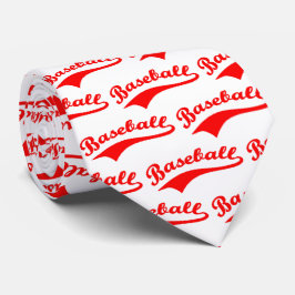 Baseball-skript i rött slips