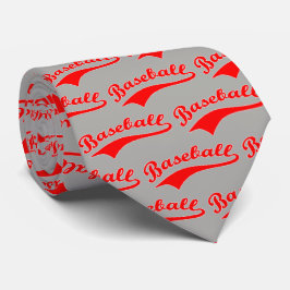 Baseball-skript i rött slips