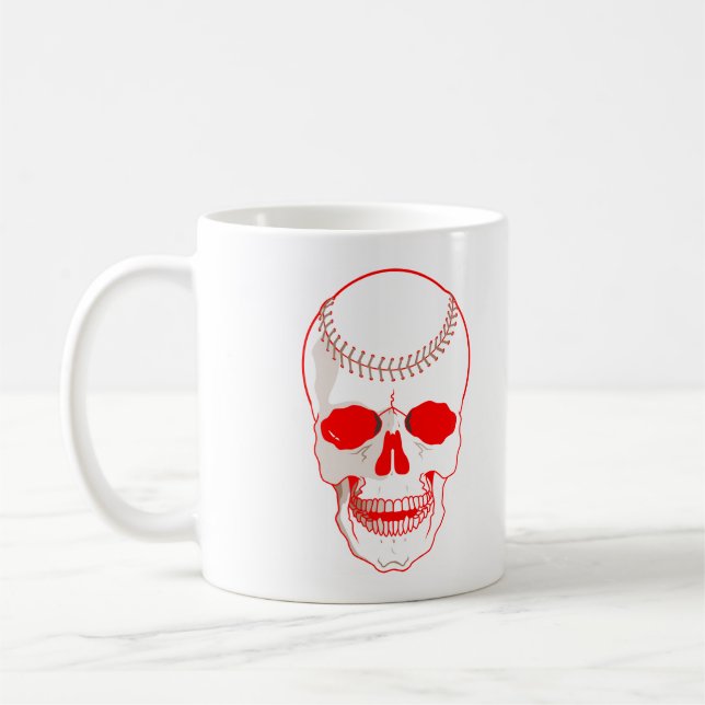 Baseball Skull Kaffemugg (Vänster)
