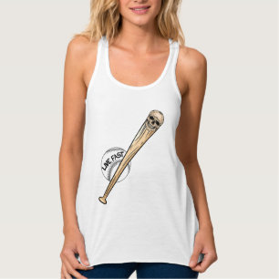 Baseball Skull Linne Med Racerback