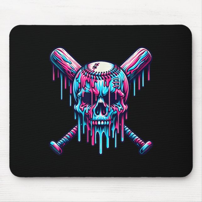 Baseball Skulldropp Baseball Ice Cre Musmatta (Framsidan)