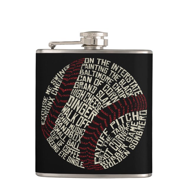 Baseball Slang Ord Calligram Fickplunta (Framsidan)