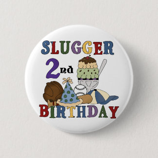 Baseball Slugger 2:a födelsedag och gåvor Knapp
