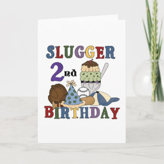Baseball Slugger 2:a födelsedag och gåvor Kort
