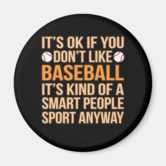 Baseball Smart People Sport Player Älskare Coach G Magnet (Framsidan)