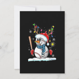 Baseball Snögubbe Boll Reindeer jul Ljus Fu Inbjudningar