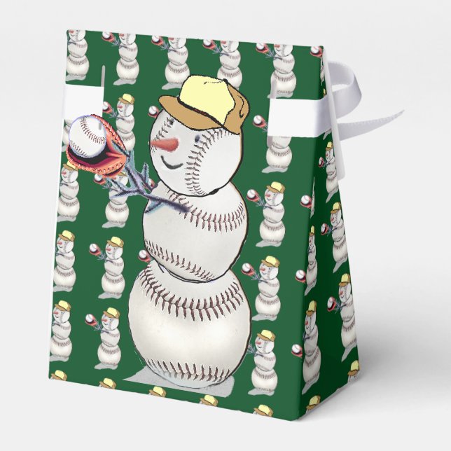 Baseball Snögubbe jul Presentaskar (Baksidan Sidan)