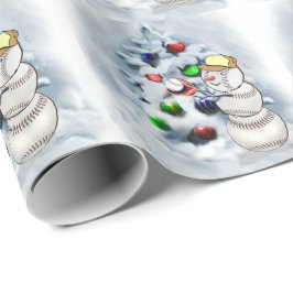 Baseball Snögubbe jul Presentpapper