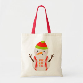 Baseball Snögubbe Tote Bag Tygkasse